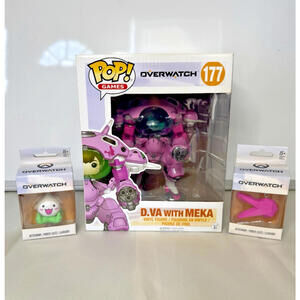 SOLD Funko Pop D Va with Meka #177 Overwatch 6" 2 Keychains SOLD